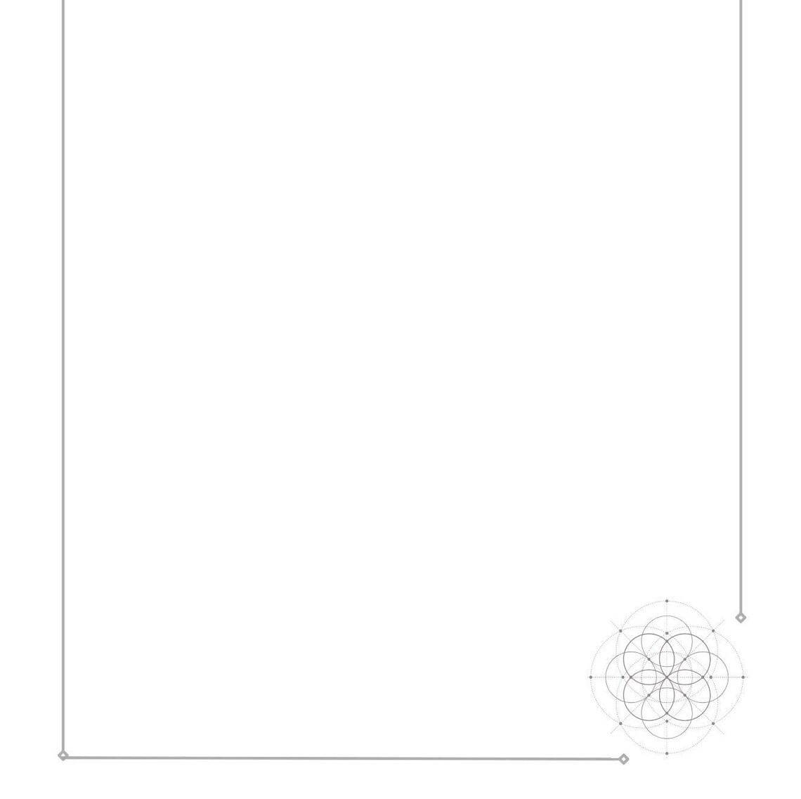 Sacred Geometry Journal Template - 6X9 - 150 Pages - Art Book/ Sketchbook - Minimalist Frame KDP ...