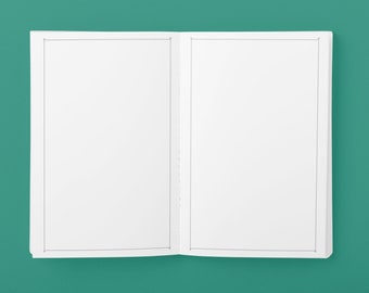 Minimalist Sketchbook Frame Template - 100 pages 6x9 - KDP PDF