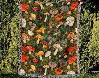 Pilz gewebte Decke: Gemütliches Herbst Dekor