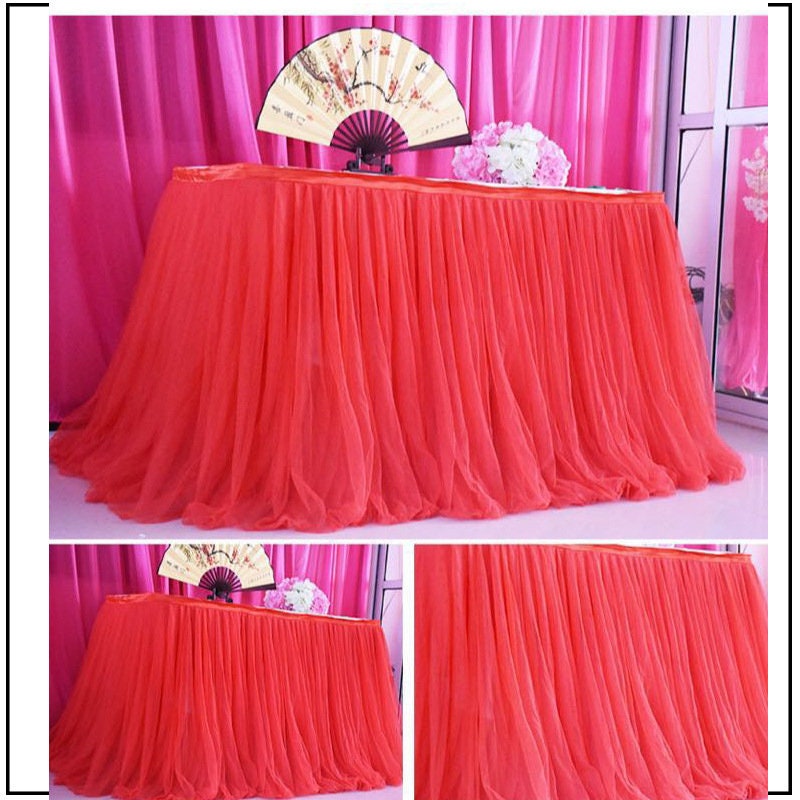 Tioncy 6 Ft Champagne Tulle Table Skirt For Teacher Desk Back To School Tulle Table Cover Skirt Tutu Cloth For Rectangle Desk Classroom Theme Party Classroom Decorations Supplies