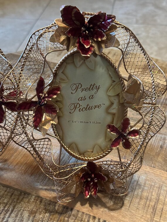 金色 ワイヤーフォトスタンド 6個セット フォトフレーム 写真立て