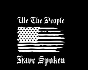 We The People Amerikanische Flagge Auto Aufkleber – Vaterländischer Vinyl Aufkleber