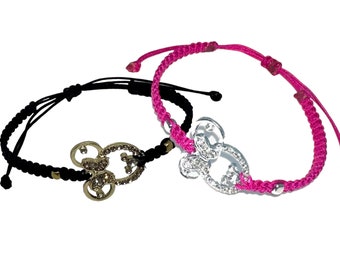 Minnie bracelet, disney inspired bracelet, Disneyland, Minnie mouse adjustable bracelet, Disney sparkly bracelet, Minnie Mouse