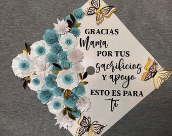 Custom graduation cap decor, graduation cap decoration, personalized grad cap, class of 2025, grad cap topper, grad gift, cap accessories
