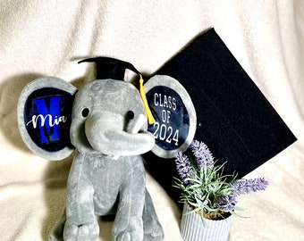 Personalized graduation gift, graduation keepsake, class of 2025, personalized stuffed animal, Graduation plushie, grad gift