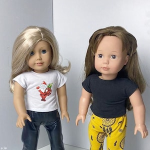 PDF pattern for a T-shirt for an 18 inch doll