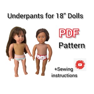 Unterhosen-PDF-Muster für 18-Zoll-Puppen | SOFORTIGER DOWNLOAD