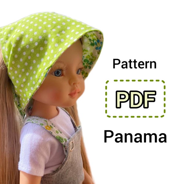 Pattern PDF kerchief, bandana, scarf, hat for Paola Reina doll and other 13-14 inch dolls