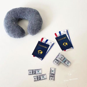 Miniature US Dollar Bills Play Money and Printable Passport for 1:6 Dolls - Etsy