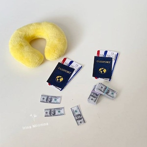 Miniature US Dollar Bills Play Money and Printable Passport for 1:6 Dolls - Etsy