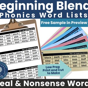 Phonics Printable Word Cards | Homeschool Printables | Word Lists With ...