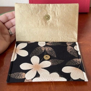 Vintage Japanese Kimono Silk Clutch Bag Champagne Colored Obi Silk Crêpe Interior Handmade Accessories Made in Japan, SI497