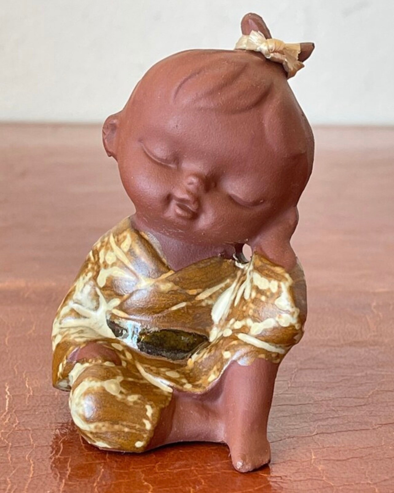 格安saleスタート ボ Clay Japanese Bisque Seto Japan 2 of Set Figurines Child 武具