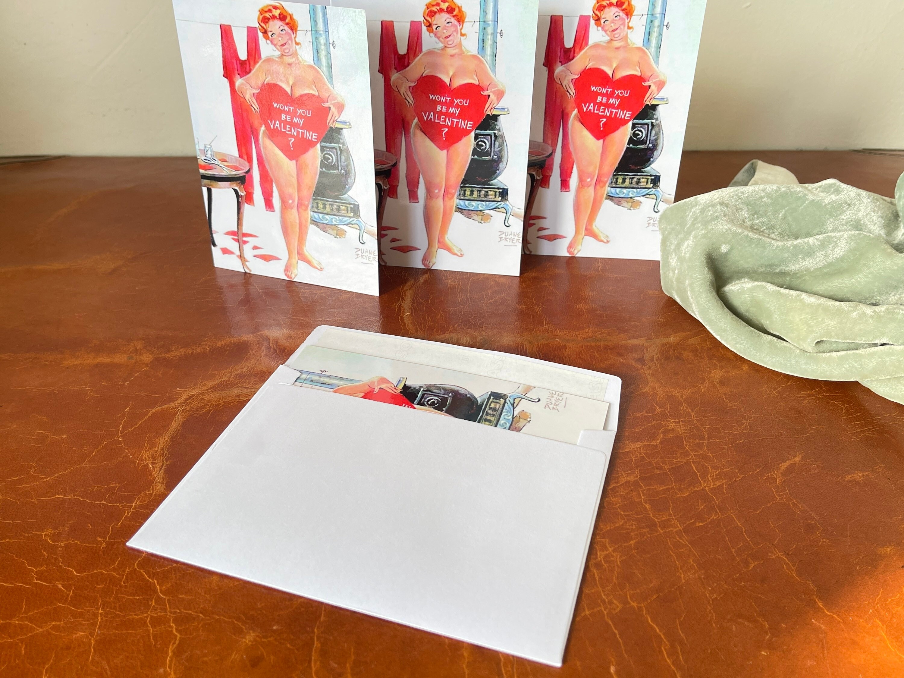 Vintage Valentine 1950’s Pinup Greeting Cards Set of 4 Hilda ...