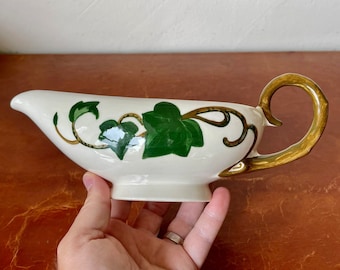 Metlox California Pottery Ivy Gravy Boat 1950’s Poppy Trail Ivy Sauce Boat PC819