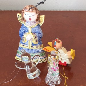 Vintage Angel Christmas Tree Ornaments Set of 4 Holiday Angel Ornaments Angel Collection OR068