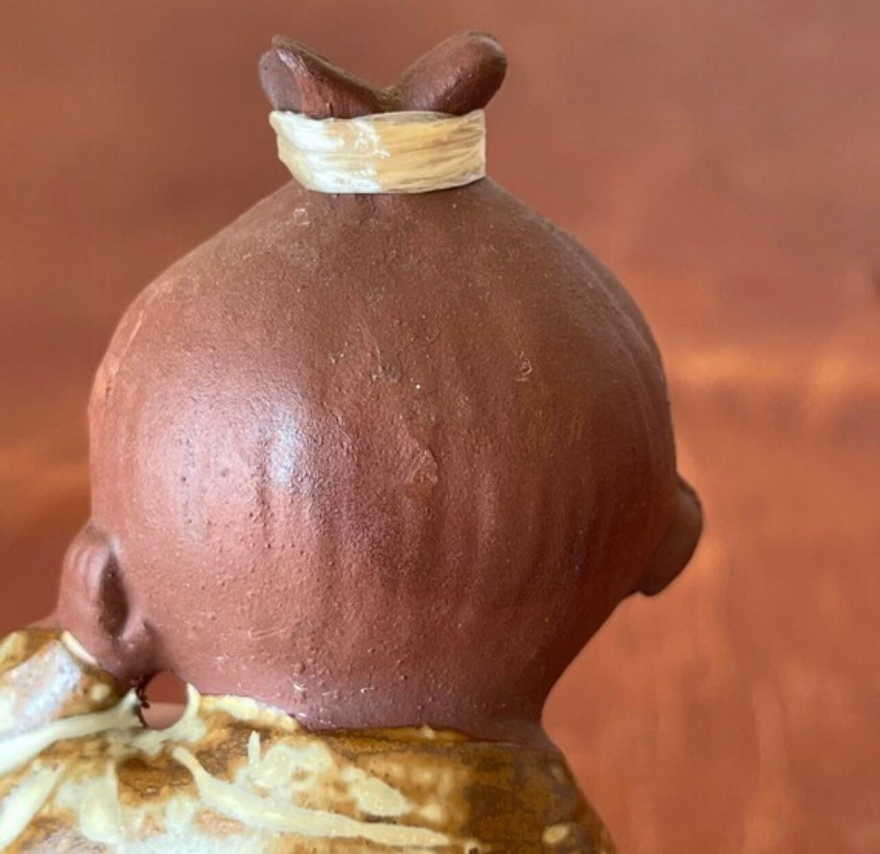 Japanese Clay Bisque Child Figurines Set of 2 Japan Seto