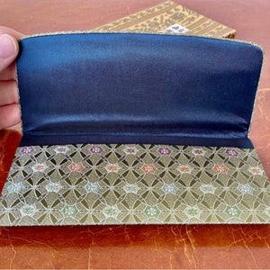 Japanese Silk Handbag Clutch Silk Brocade Kimono Fabric Obi Sash Purse made in Japan, SI630