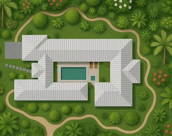Courtyard Home, House Plan, Concept Plan, Villa, Resort Style