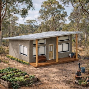 Casa pequeña, villa, cabaña, casita, casa de campo