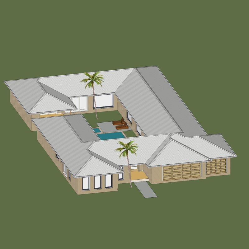 Tropical House Plans - Etsy