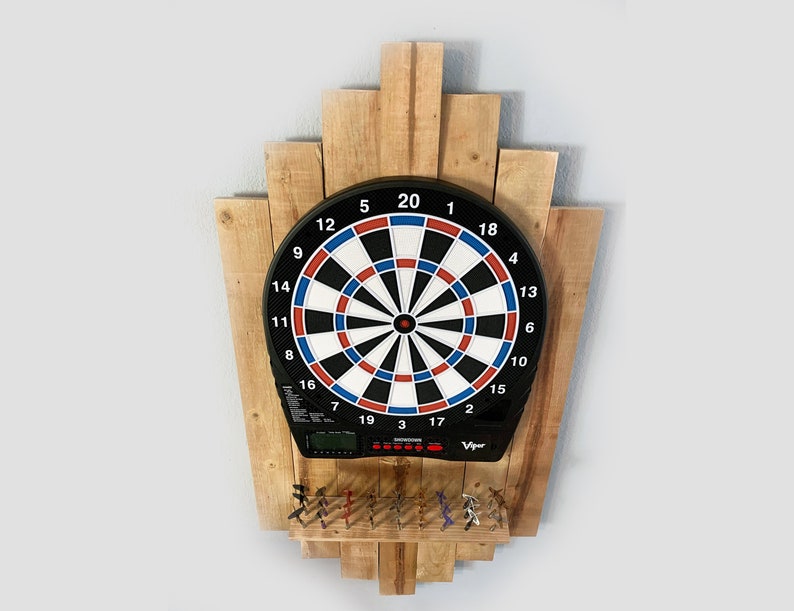 Dart Board Backdrop and Dart Holder. Wall Protector Cedar, Hickory or