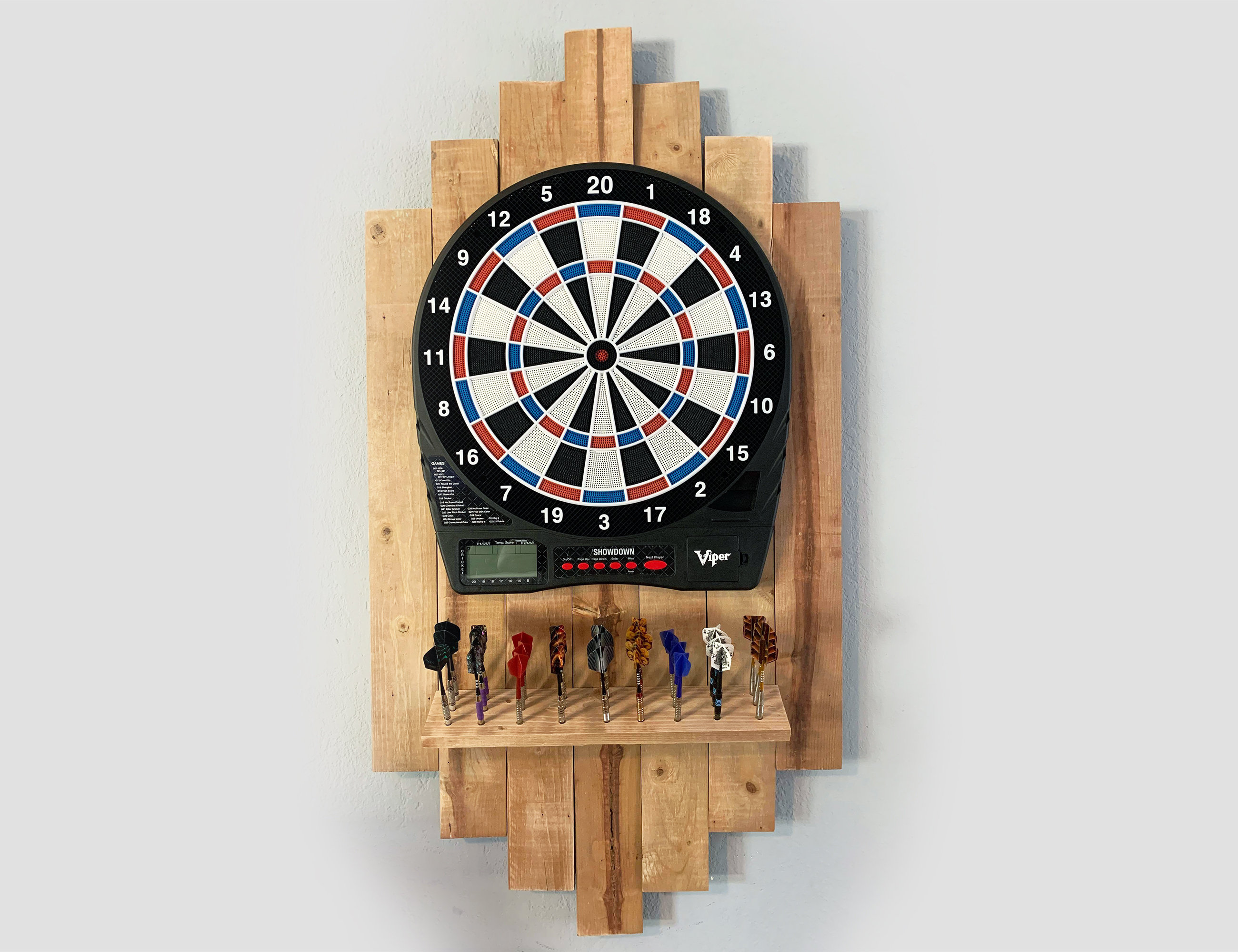 WDS Darts Sports Wooden Dartboard Surround, Premium Dart Wall
