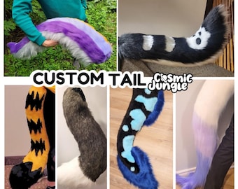 CUSTOM TAIL COMMISSION - Any Size, Pattern, Design | Cosplay, Fursuit, Oc, Made to Order, Unique, Furry, Anime, Original Character