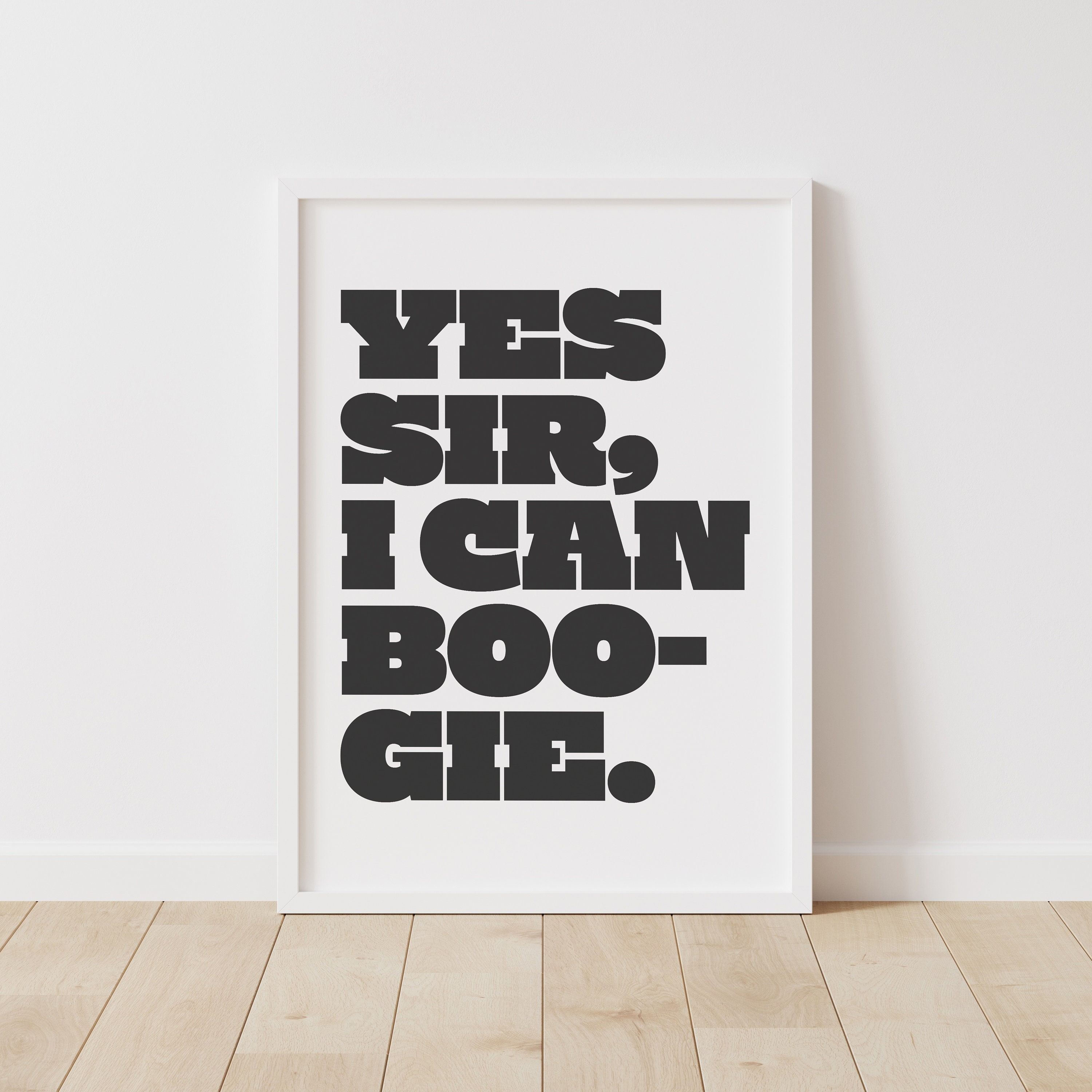 Parole Yes Sir I Can Boogie Yes sir poster - Etsy France