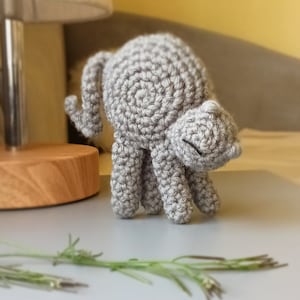 crochet cat: The hissing cat.