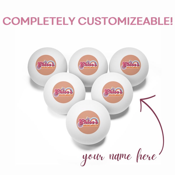Bachelorette Party Personalized Ping Pong Balls, Customizable Bachelorette Party Favors, Bridesmaid Proposal Gifts, Bride Party Accessories