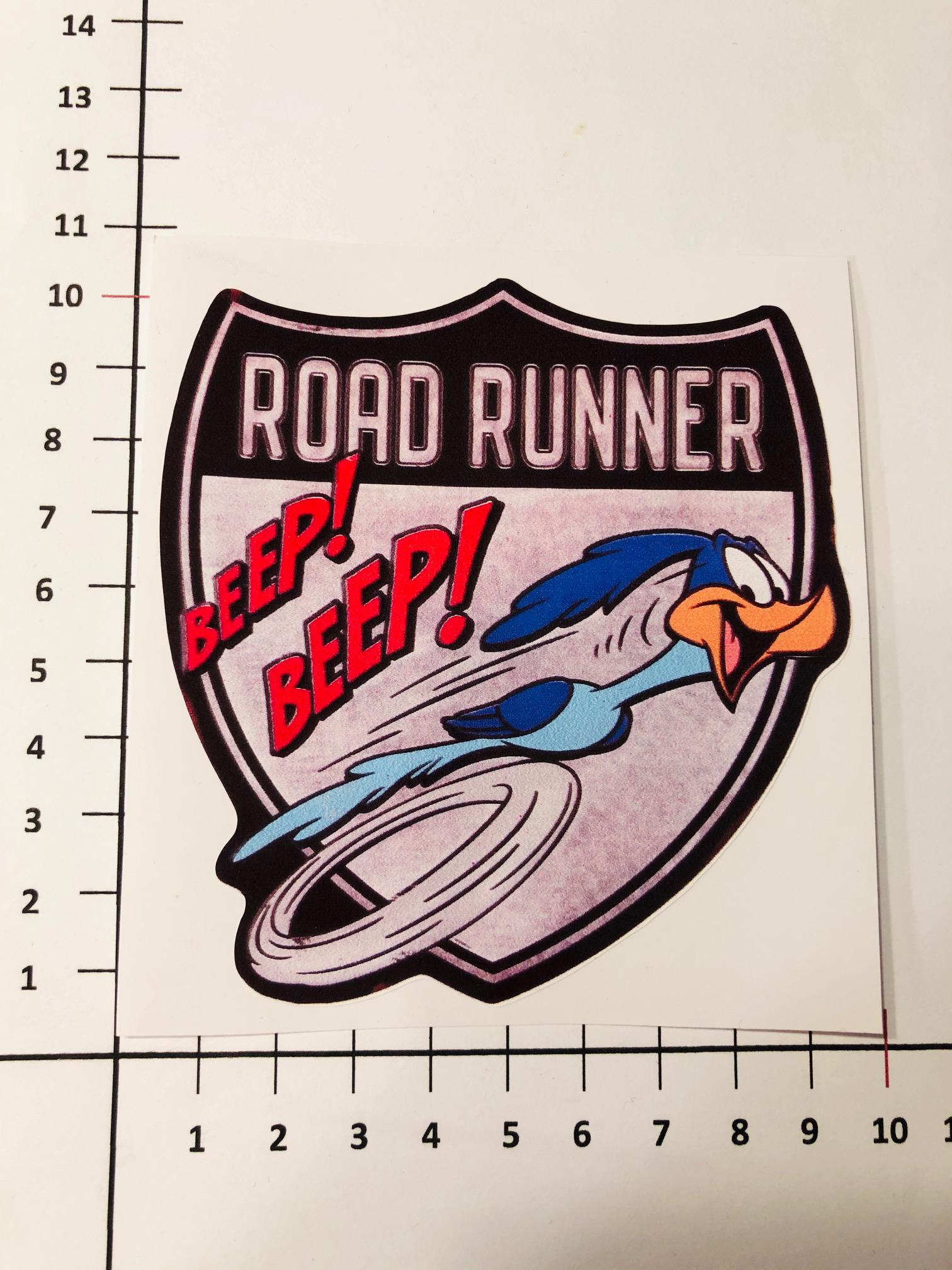 Aufkleber-Set 'Road Runner' 6 Stück - Je Ca. 6,5cm & 3cm Breit, Für Auto, Tank, Scheibe - Oldschool Hot Rod Style