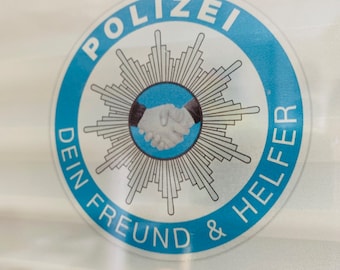 POLICE Your friend and helper Transparent sticker adhesive inside disc fine dust badge environmental zone solidarity respect OEM Tr01