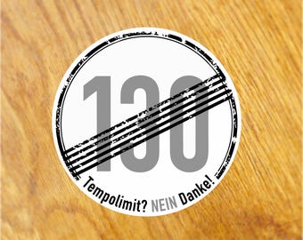 Speed limit sticker, badge, window sticker, exterior sticker, no thanks, politics, electric, environment, tuning, text, motorcycle, car, saying, fun, foil