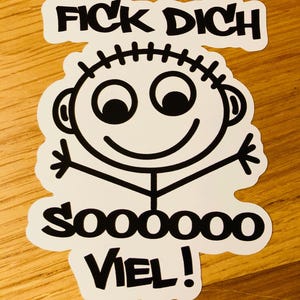 FUCK YOU so much sticker fun decal sayings funny motif V8 saying tailgate tuning joke oldtimer youngtimer cult Mi454