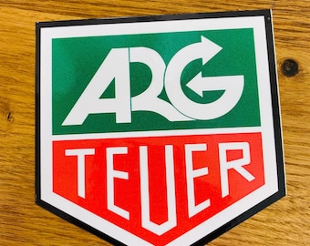 ARG TEUER Sticker Tuning Car Motorsport Sponsor Fun Car OEM V8 Performance Fun Sponsor Advertising Funny Drift Saying Cult Mi526