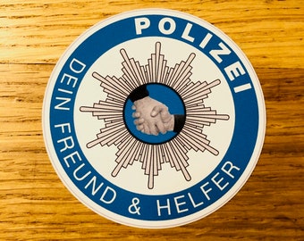 POLICE friend and helper DPolG GdP sticker sticker traffic ticket ALWAYS THERE anti-climate fine dust sticker environmental sticker solidarity Mi489