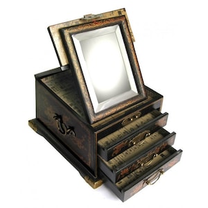 Grande Boite à bijoux avec miroir biseauté