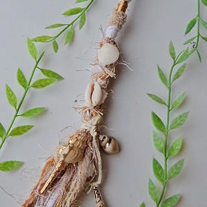 Long Seashell Hair Wrap With Mixed Shells. Beachy Style Dread Wrap ...