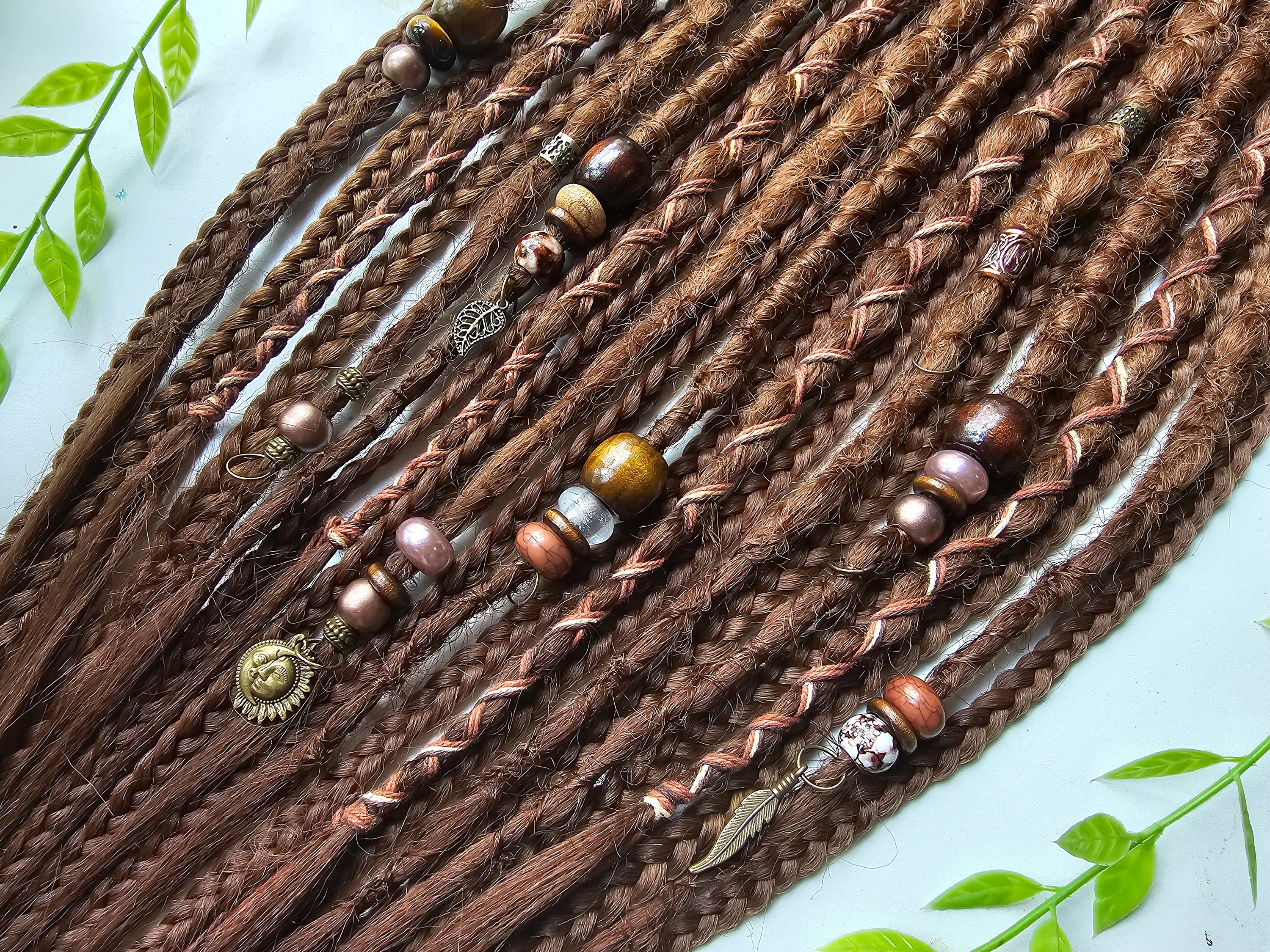 24 20-22inch Dreadlock Pony Tail. Long Brown Dread Extensions , Braids ...