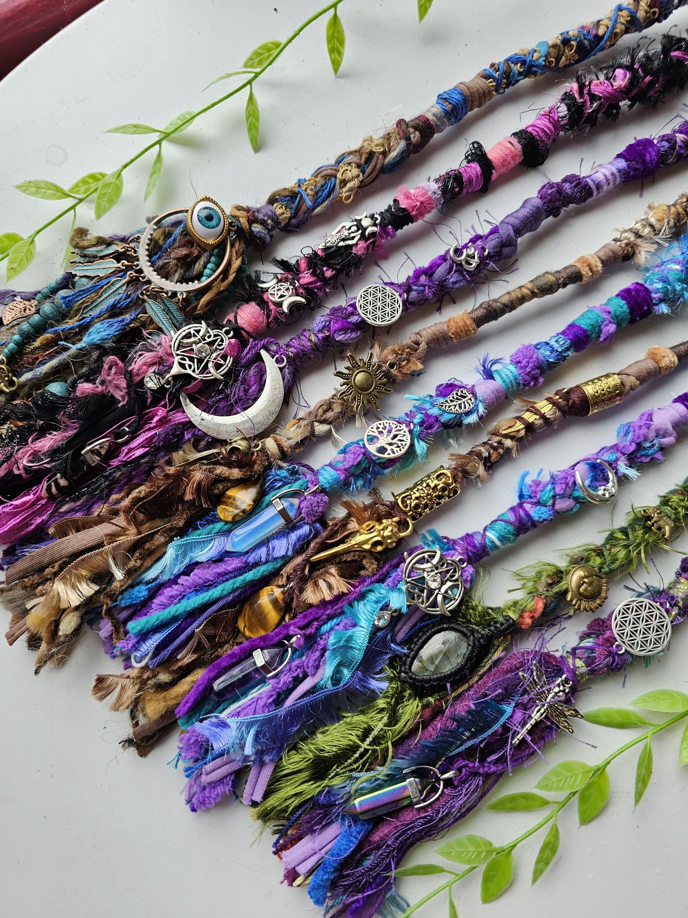 Custom dreads hair wraps witches ladders Customise Your Own Hair Wrap Extension Made to Order Fairy  main image 2