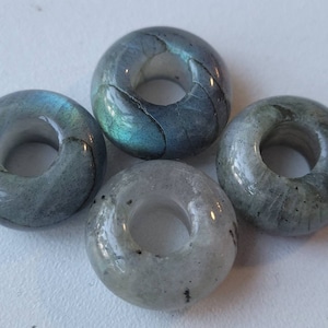 4 Labradorite Crystal Dread Braid Beads