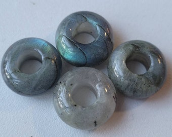 4 Labradorite Crystal Dread Braid Beads