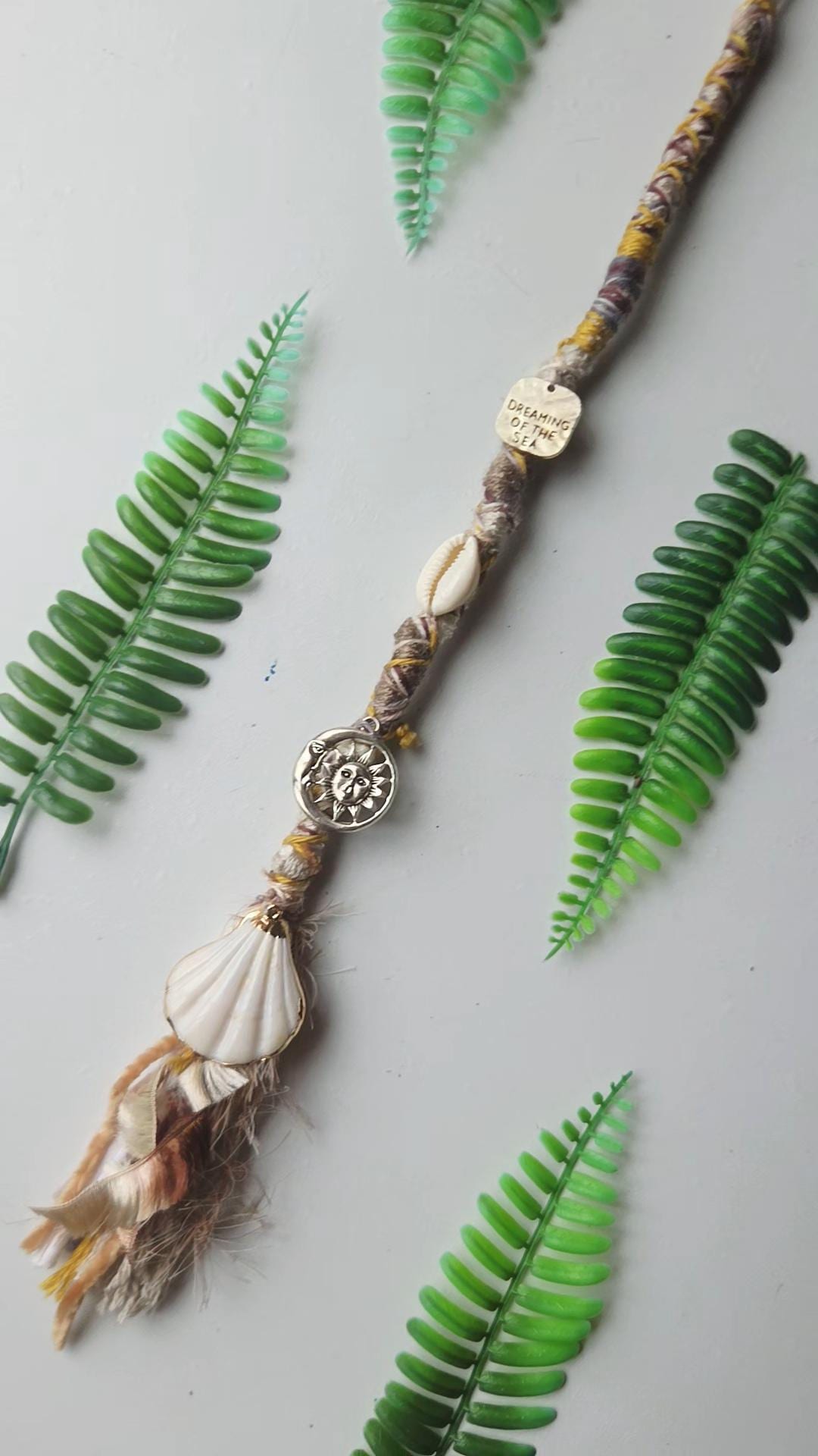 Seashell, Cowrie and Hand Beaded Hair Wrap Extension. Beachy Style ...
