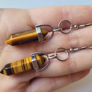Tigers Eye Crystal Gemstone Earring set