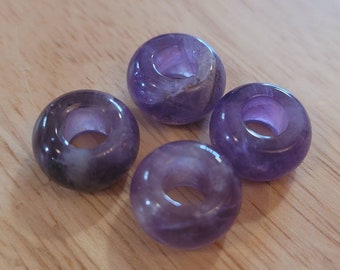 4 Amethyst Crystal Dread Braid Beads