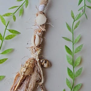 Long Seashell Hair Wrap With Mixed Shells. Beachy Style Dread Wrap ...