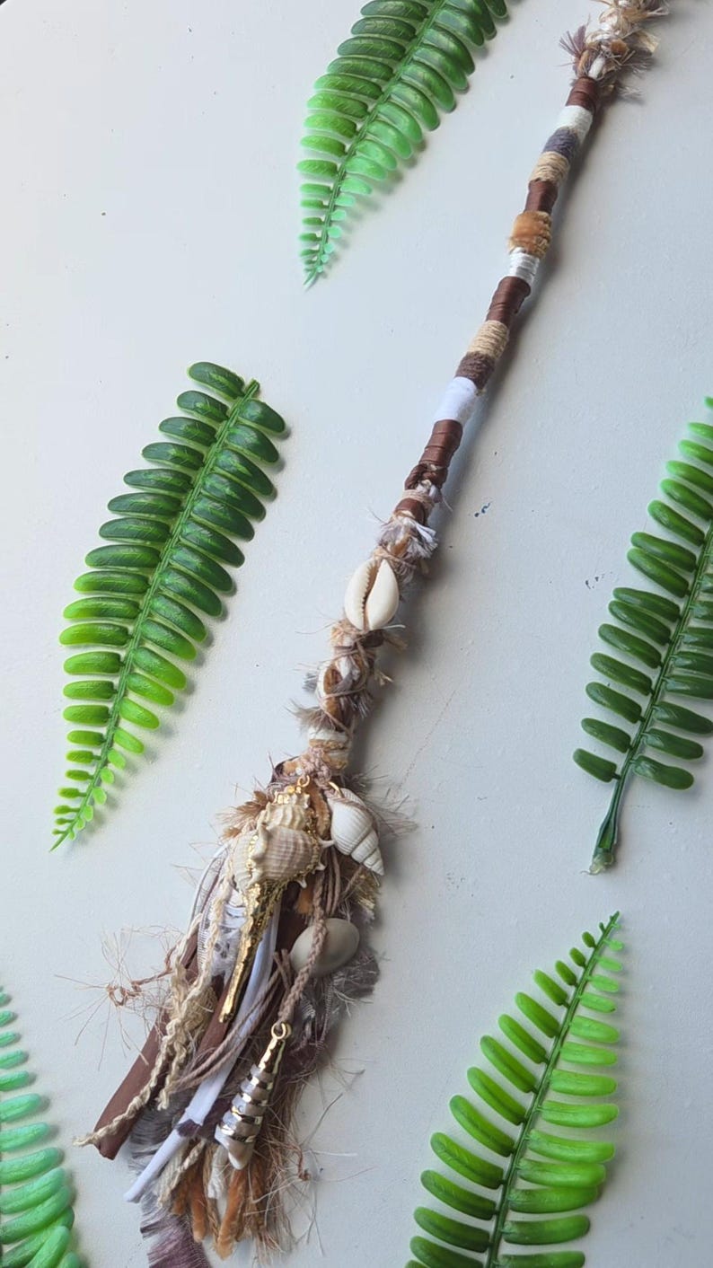 Long Seashell Hair Wrap With Mixed Shells. Beachy Style Dread Wrap ...