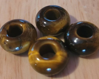 4 Tigers Eye Crystal Dread Braid Beads