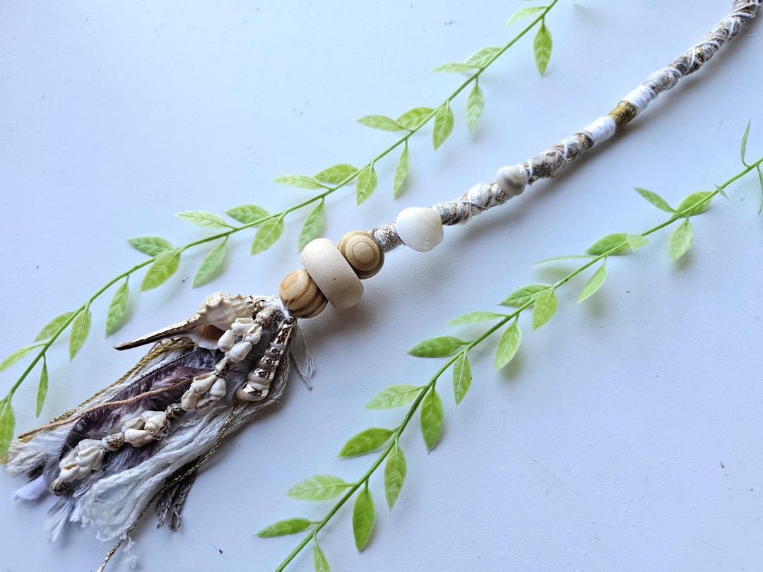 Seashell Hair Wrap Extension With Mixed Beige and Whites. Beachy Style ...